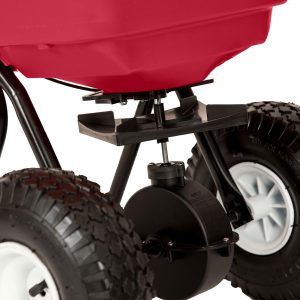 80 LB COMMERCIAL BROADCAST SPREADER WITH PNEUMATIC TIRES