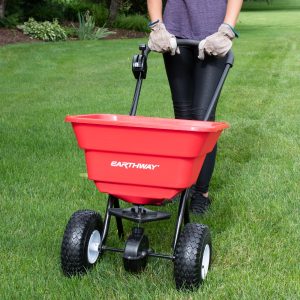 80 LB COMMERCIAL BROADCAST SPREADER WITH PNEUMATIC TIRES