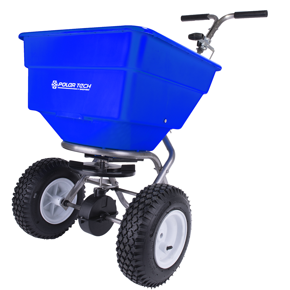 100lb Professional Stainless Steel Ice Melt Broadcast Spreader
